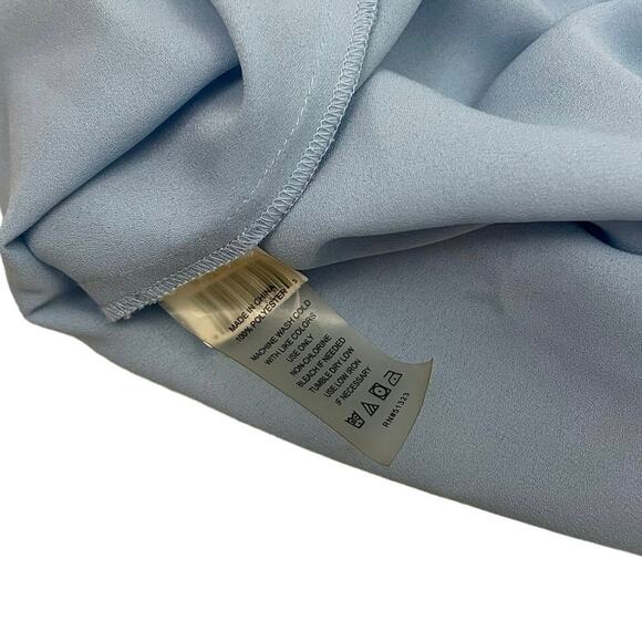 Beautiful Light Blue Short Sleeve Blouse - Picture 6 of 6